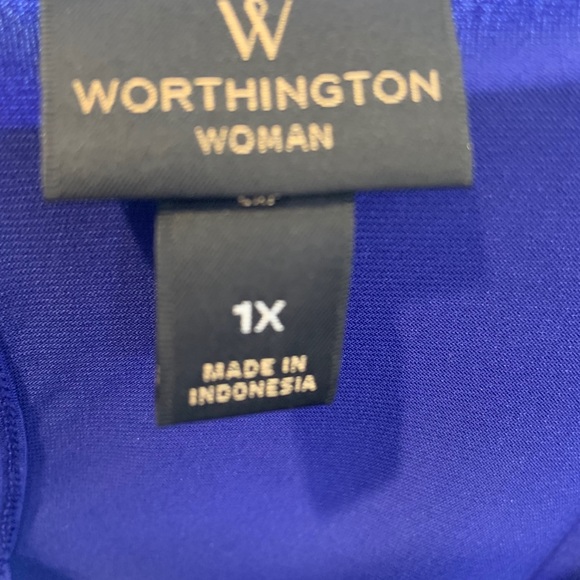 Royal Blue + Pleated Sleeve Blouse - Picture 4 of 4